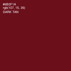 #6B0F1A - Dark Tan Color Image